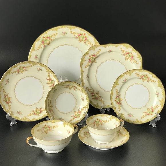 Vintage 1930's Noritake "M" Japan Porcelain Set Of 8 Pieces - Picture 5 of 17